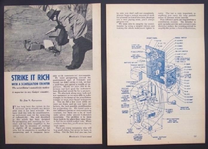 Scintillation Counter Geiger 1956 How-To PLANS Radioactivity Detector