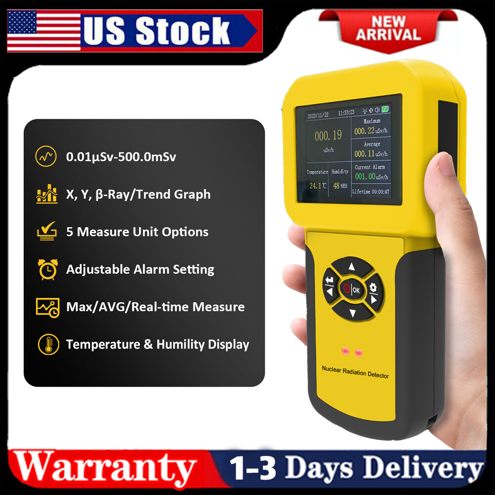 Portable Nuclear Radiation Detector GM Geiger Counter Tube β/γ/X-Ray Dosimeter