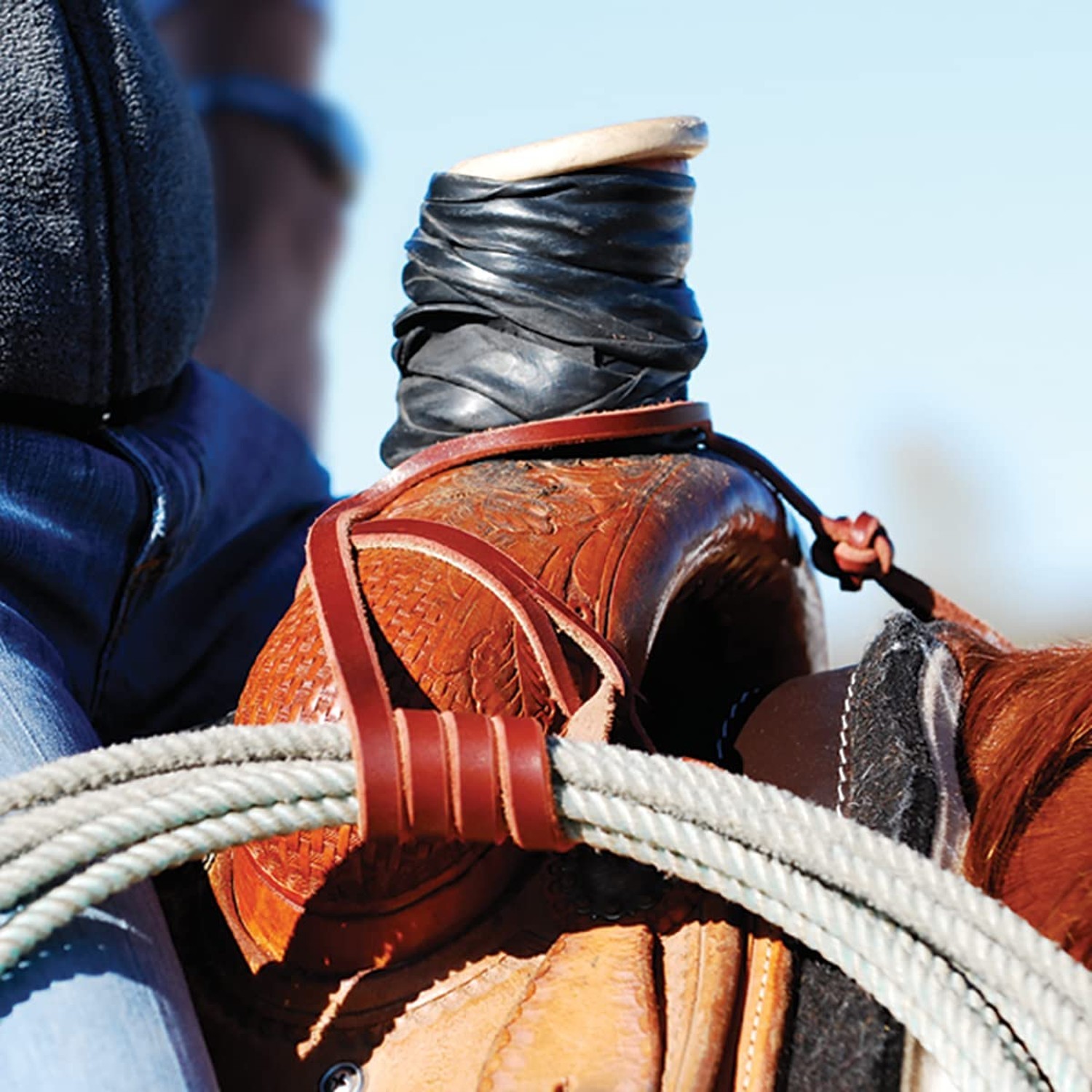 Martin Leather Button Knot Rope Strap