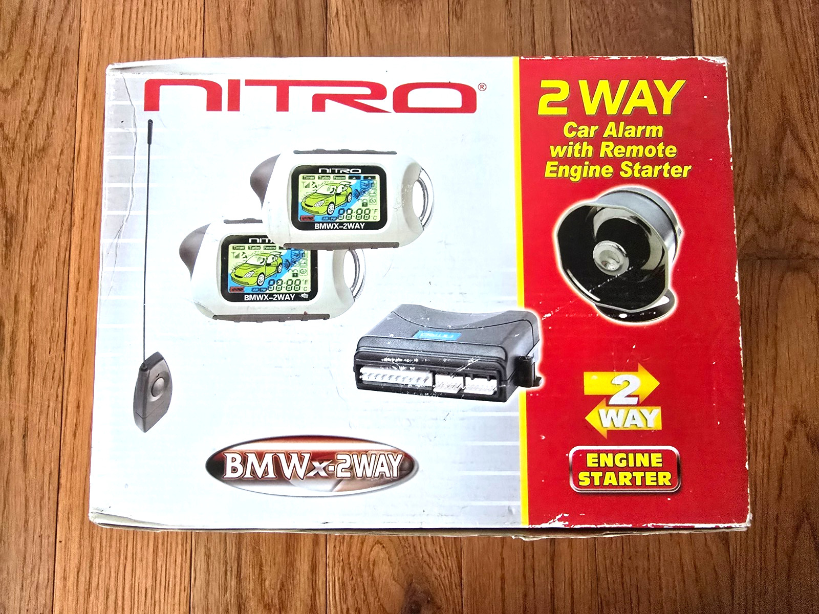 Nitro BMWx 2-Way Car Alarm with Remote Engine Starter NEW 20105489