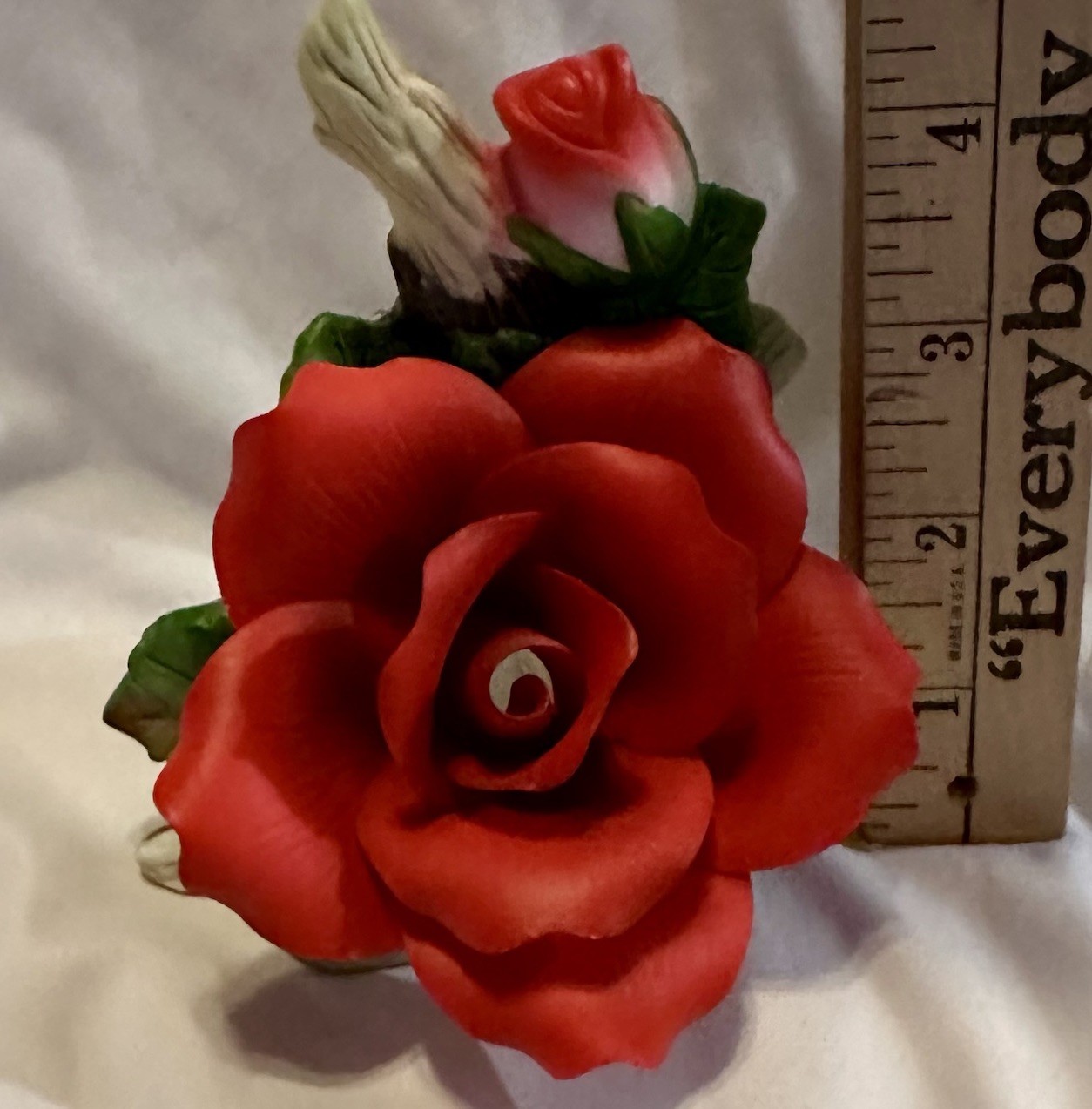 Cosmos Porcelain Red Rose Night Light