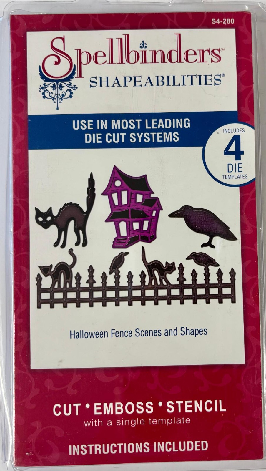 Spellbinders Halloween Fence Scenes And Shapes S4-280 ~ Cut*Emboss*Stencil