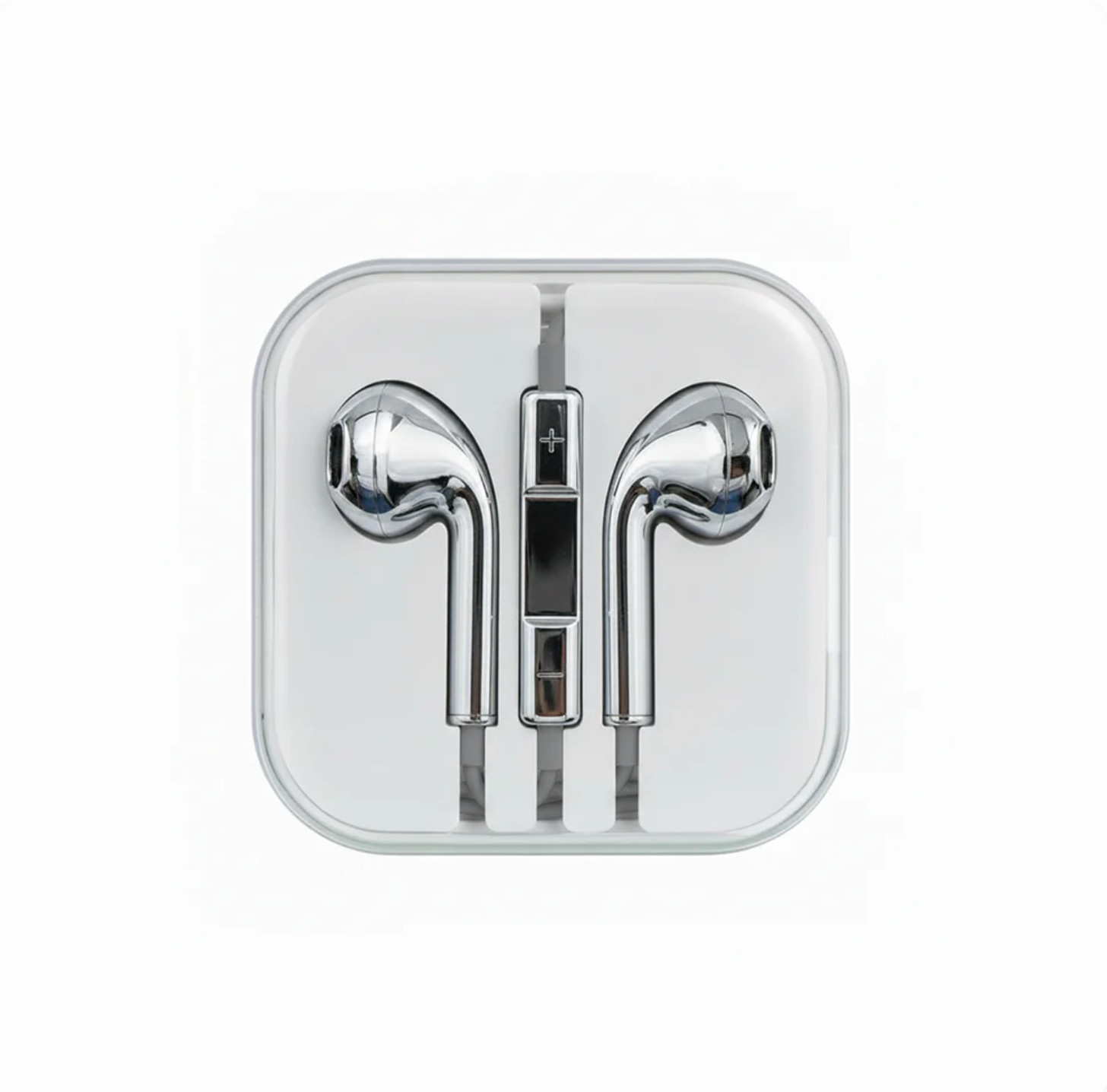 CHROME FINISHED WIRED EARBUDS