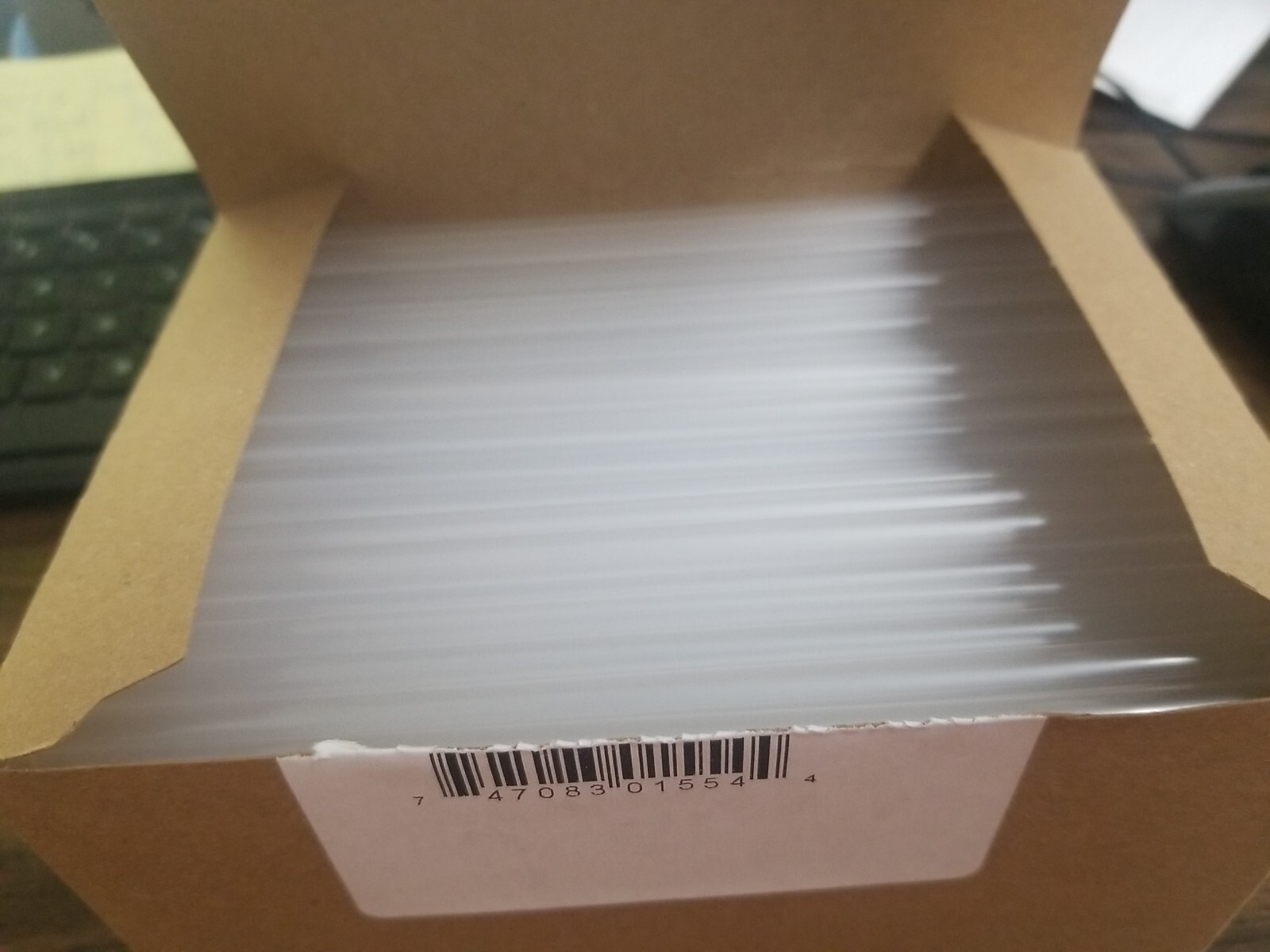 (250 STRAWS) MILK/BAR STRAWS CLEAR 5 1/4" COCKTAIL BAR/COFFEE, 1/4" DIA