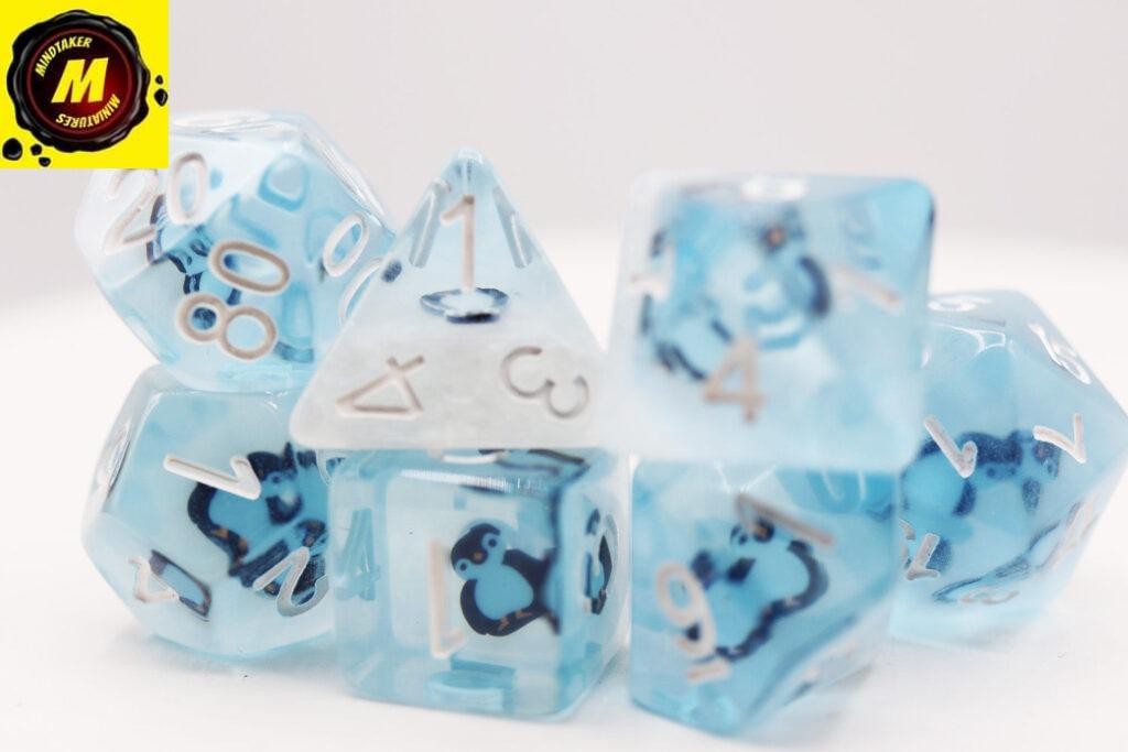 Frozen Penguin RPG Dice Set -#FBG2364 - Plastic/Resin
