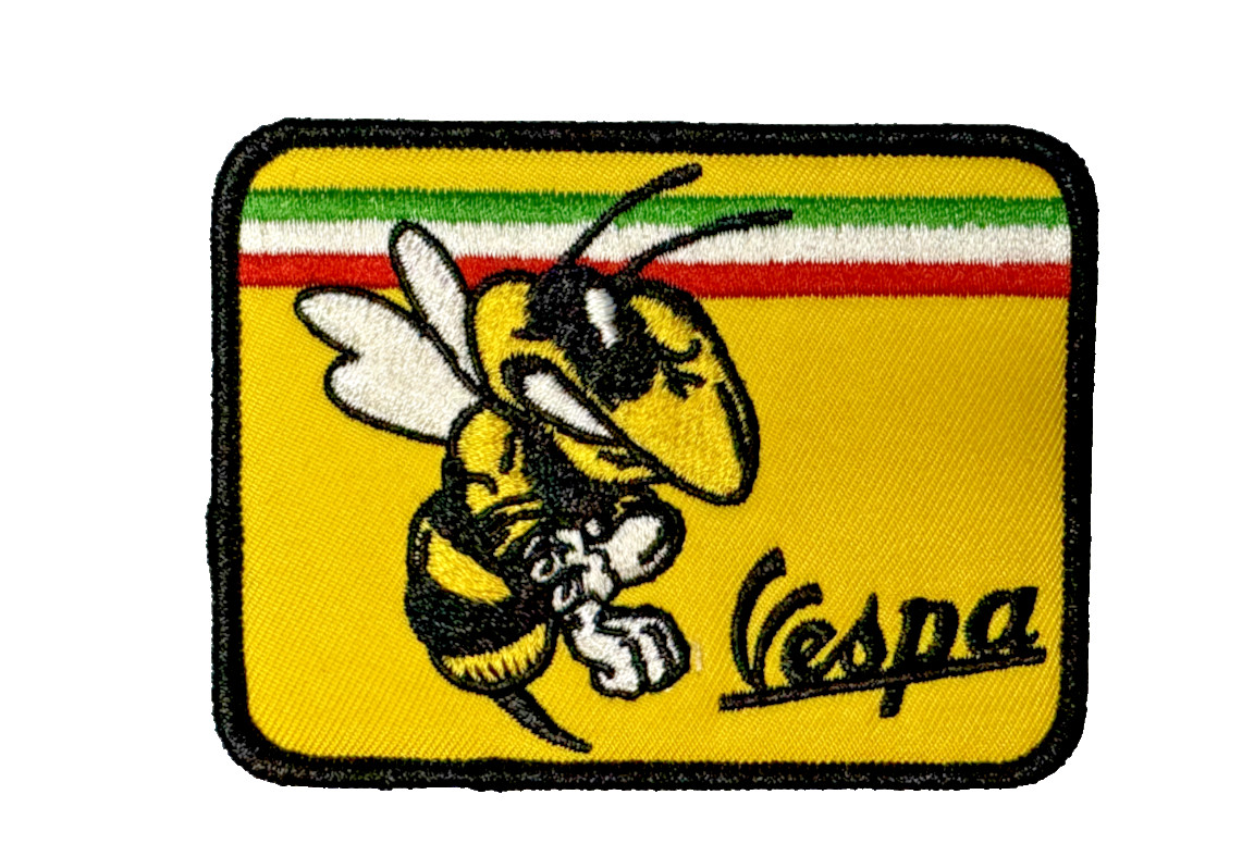 STUNNING "VESPA BEE" EMBROIDERED IRON-ON PATCH...