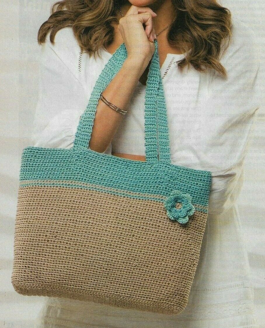AROUND TOWN HANDBAG PURSE CROCHET PATTERN INSTRUCTIONS