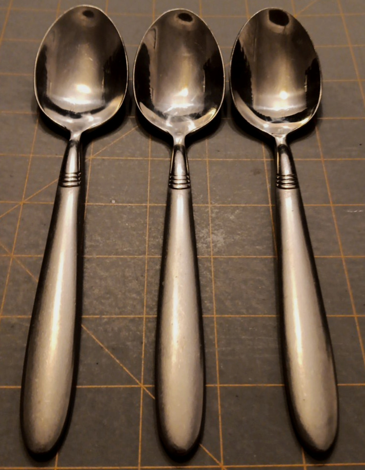 Lot Of 3 JC Penny JPF16 Studio Heavy Stainless 7 7/8" Soup Spoon Flatware Lot