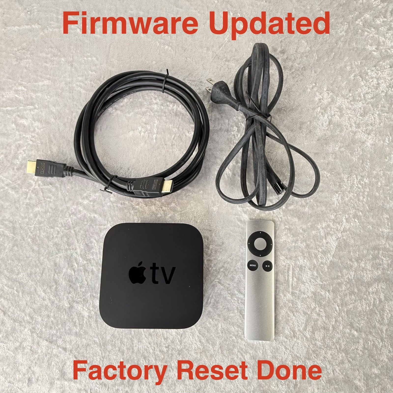 Apple TV A1625 4th Gen 32GB HD Media Streamer Remote AC & HDMI Cables Updated