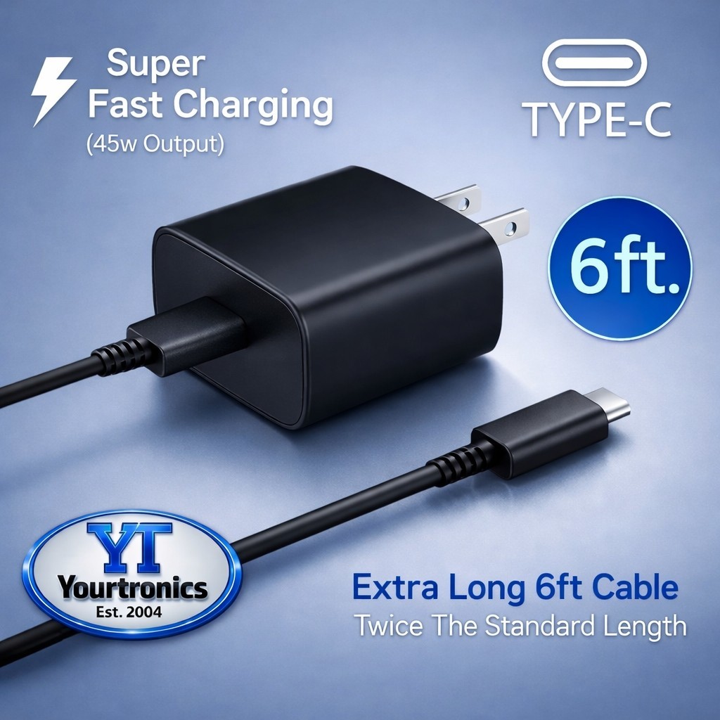 45w USB-C Fast Wall Charger+6ft Cable For Samsung Galaxy S25 S24 S23 S22 S21 S20