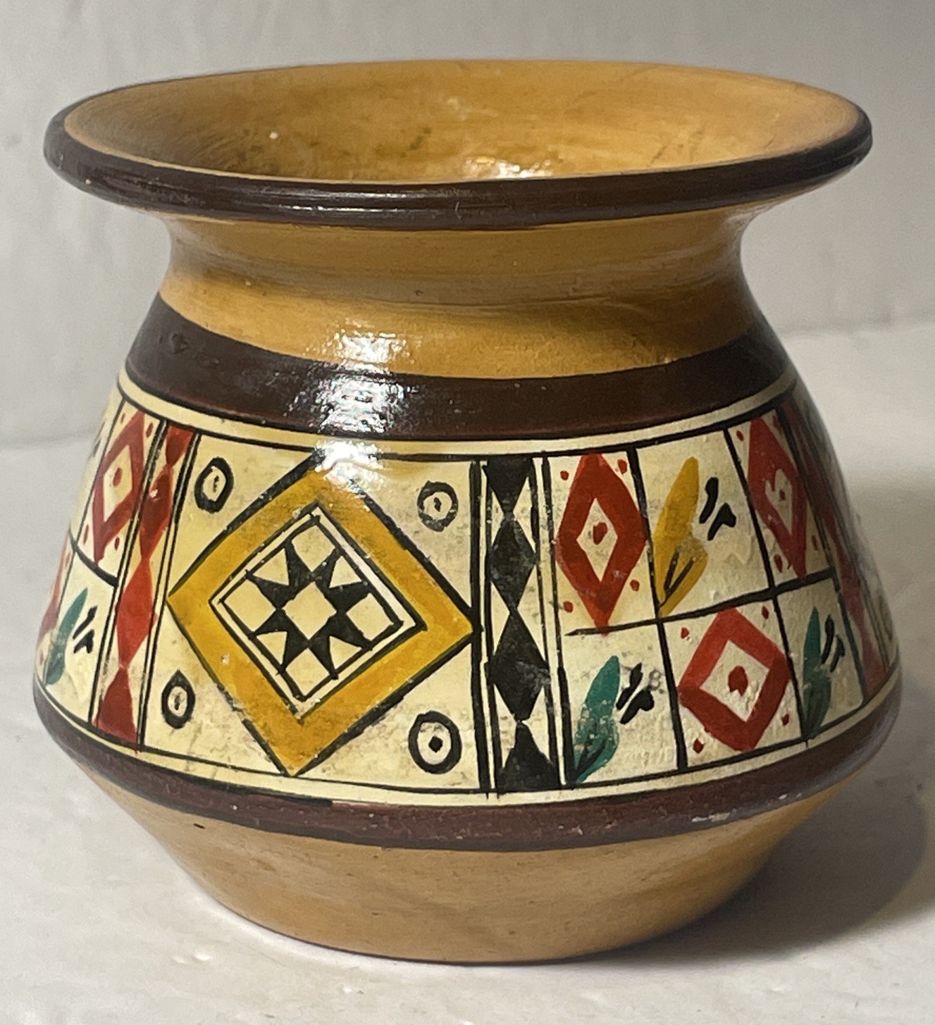 Peruvian Pottery Handpainted 2.25”