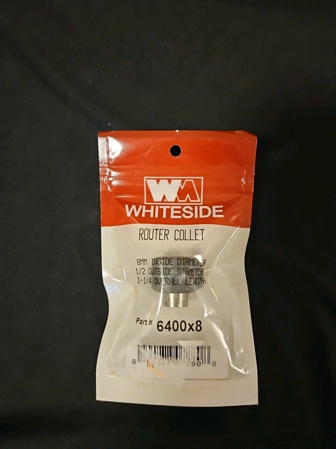 Whiteside Router Bits 6400 x 8 Steel Router Collet with 1/4 Inch Inside Diameter