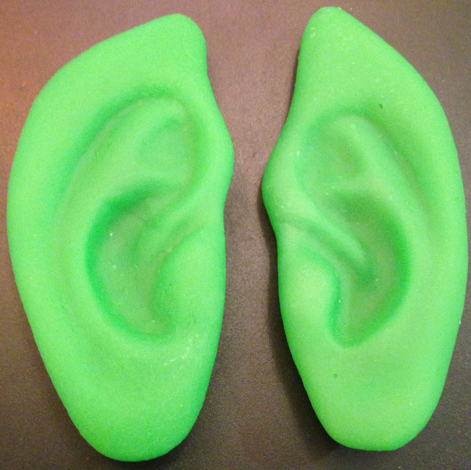 Elf Costume Green Pointy Rubber Ears Gremlin LOTR Gnome Easy to Wear Pointed Ear