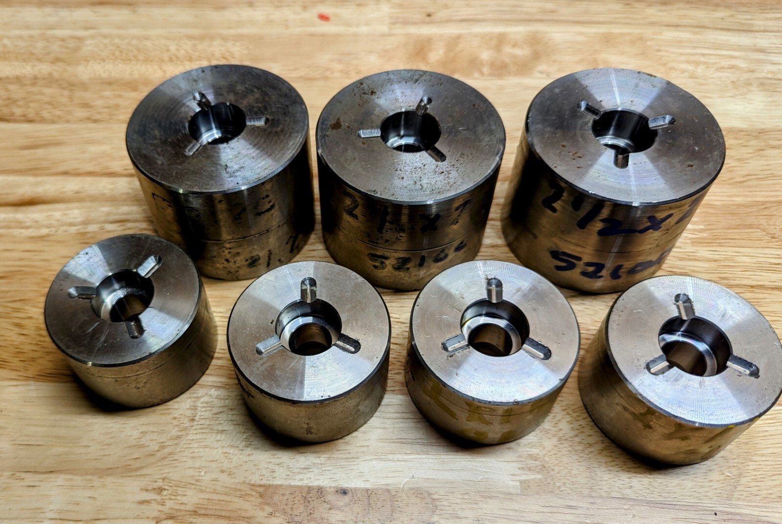 Lot of 7 Go Calibration Rings, unknown sizes