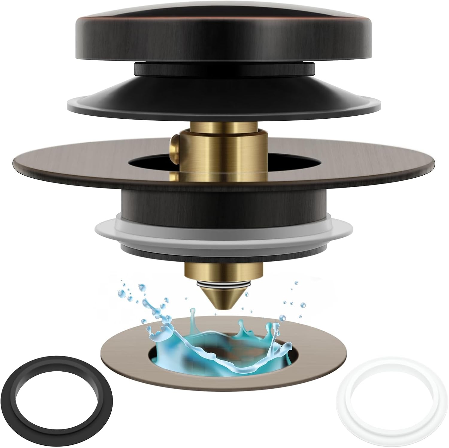 Bathtub Drain Stopper Universal Tip Toe Tub and Oil Rubbed Bronze