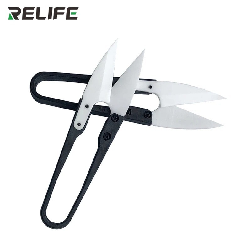 RELIFE RL-102 Ceramic Insulated U Scissors Battery Repair Cutting Tool