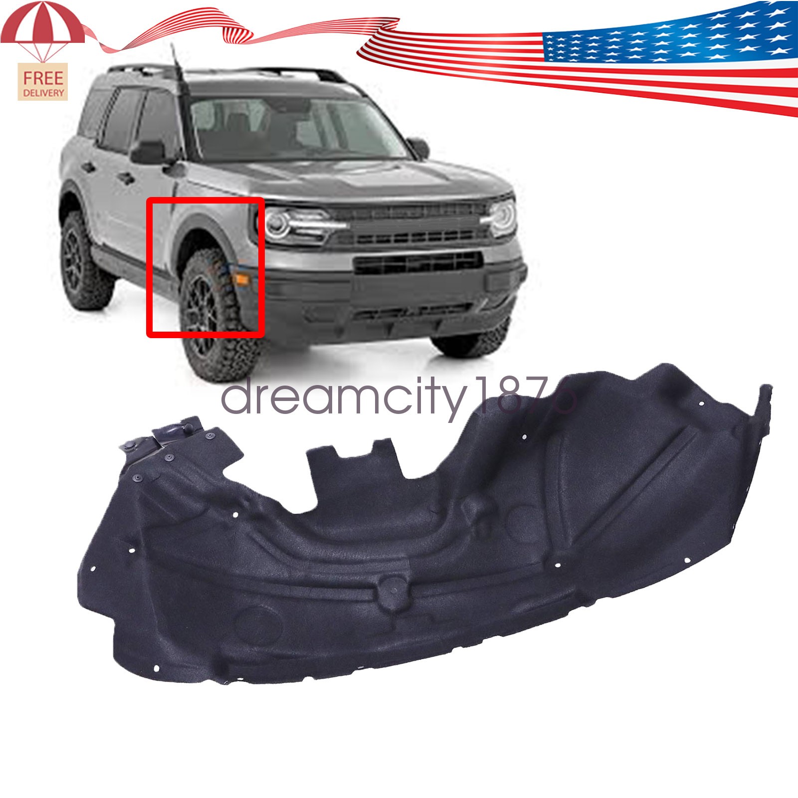 Fender Liner For Ford Bronco Sport 2021-2024 Front Right Inner M2DZ16102A