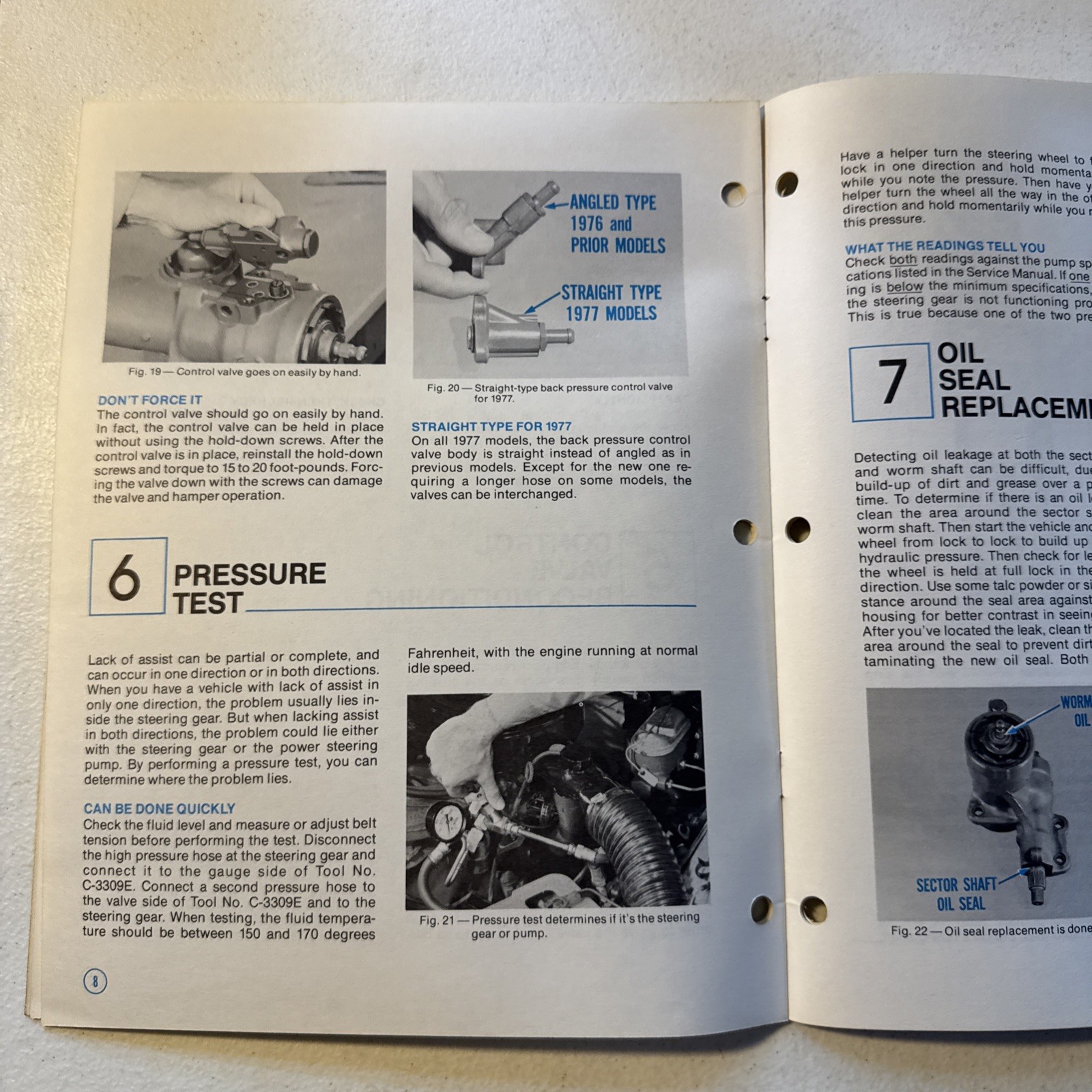 Chrysler Dodge 1976 Power Steering Checks And Adjustment Reference Book