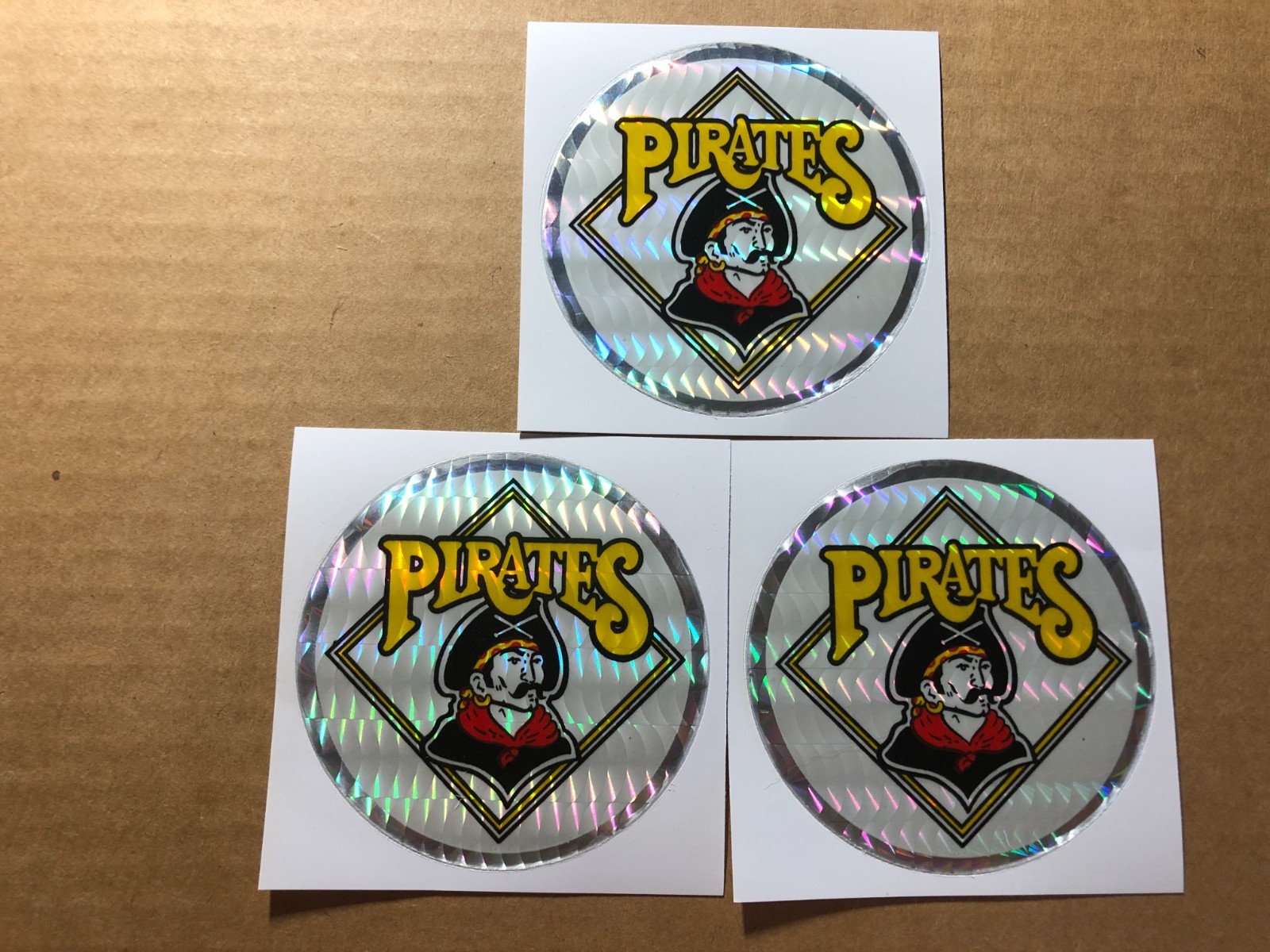 3 Pittsburgh Pirates Metallic Decals