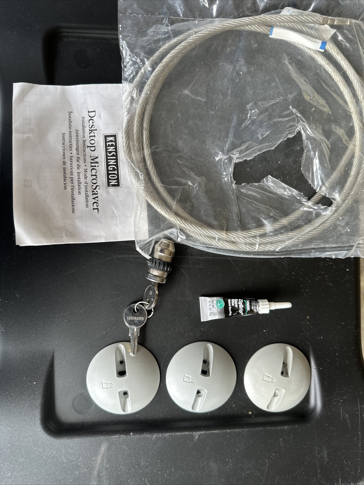 Kensington Memory Lock With Desktop Laptop Secure Microsaver Cable