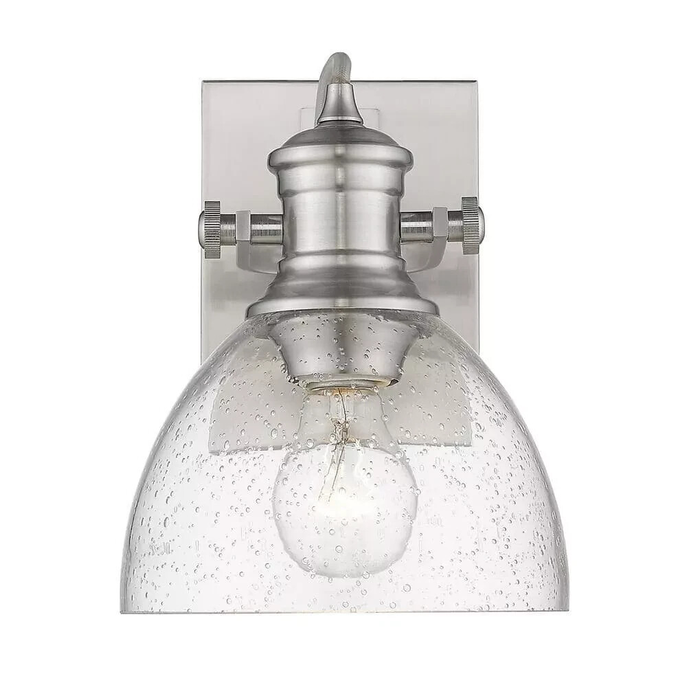 Set of Two Golden Lighting Hines 1-Light Pewter Bath Lights- DOMES NOT INCLUDED!
