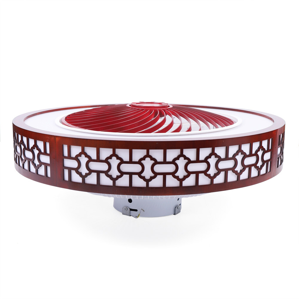 22" Inches Red Ceiling Fan with Light 64W Remote Control 3-Color Lighting Modes