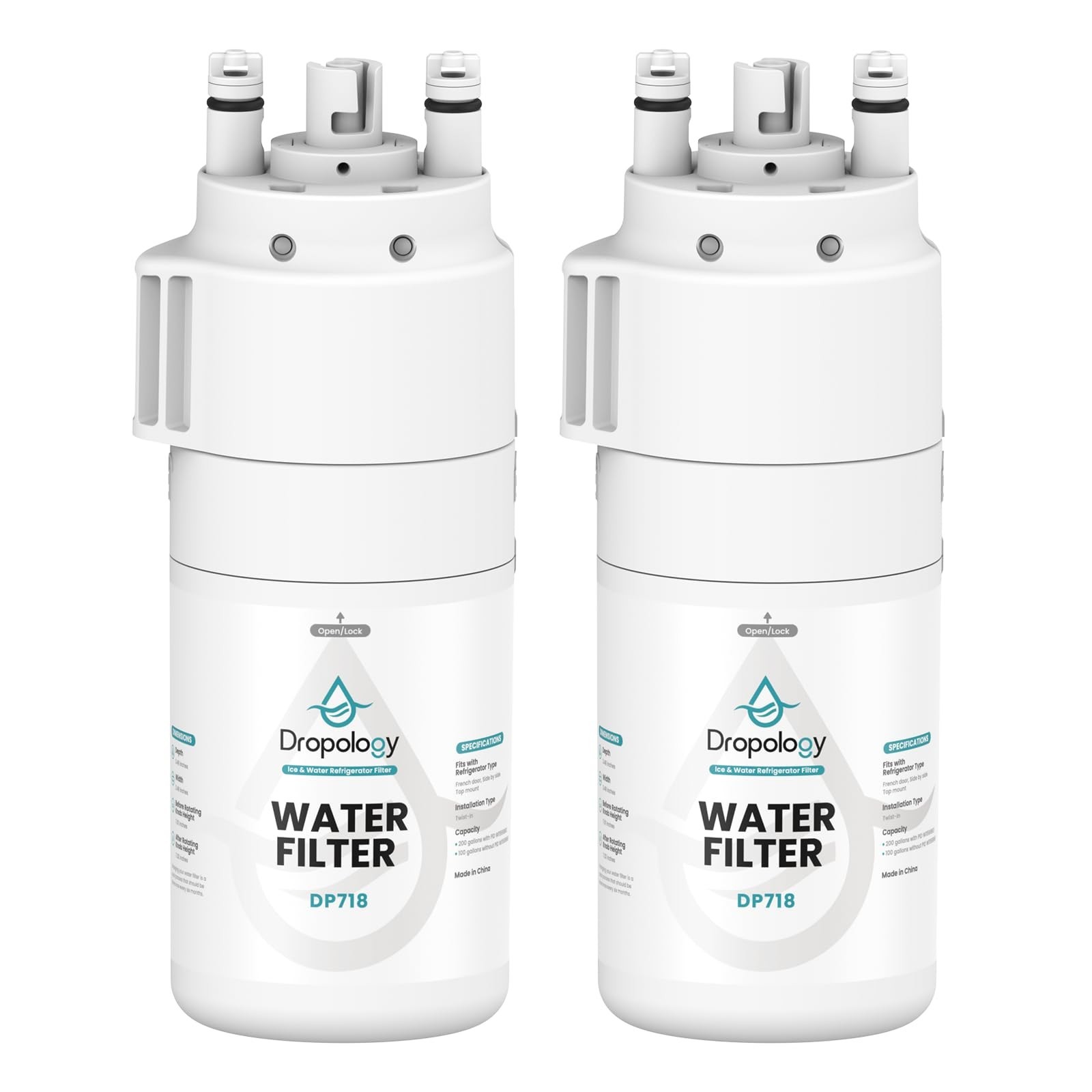 Dropology EDRARXD1 Refrigerator Water Filter Replacement Compatible with EDRA...