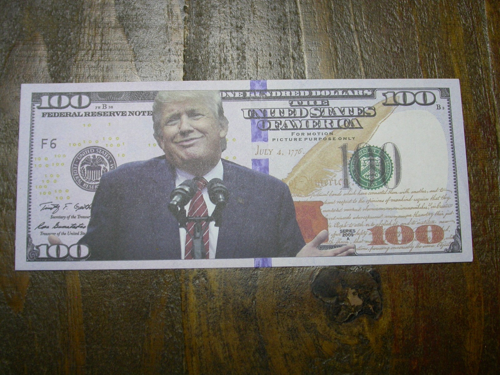 Donald Trump Presidential Hundred Dollar $100 Bill US Novelty Note - SEE PICS!!!
