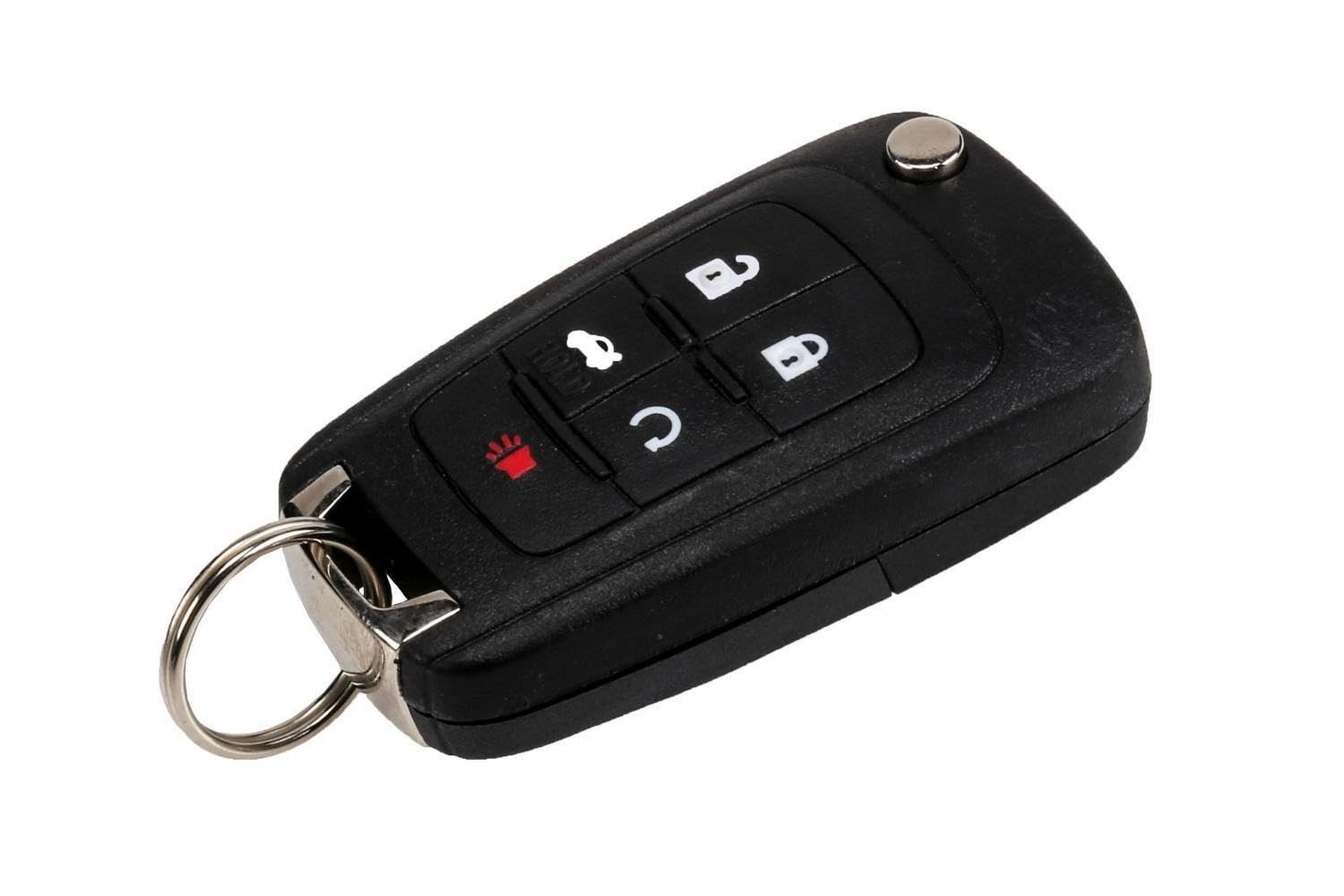 Folding Key with 5 Button Transmitter, Keyless Entry Remote, Car Key Fob