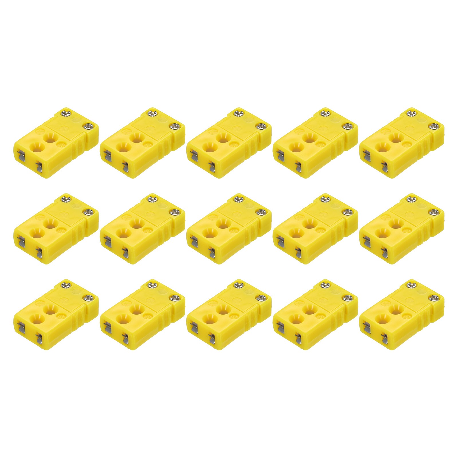 15pcs K Type Thermocouple Wire Connectors Female Plugs Adapter Temperature 200°C