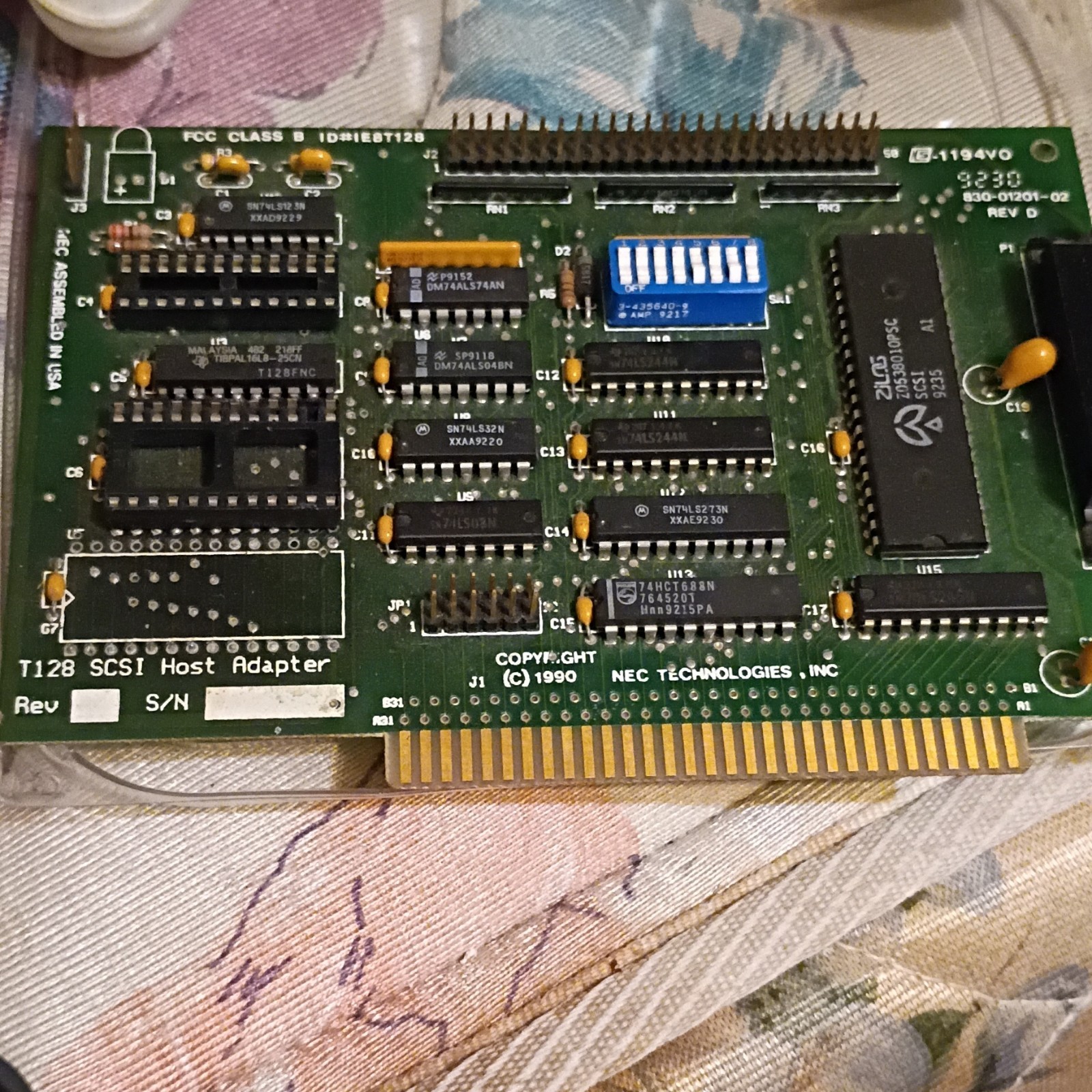 NEC T128 SCSI Host Adapter Disk Controller Card - Internal/External SCSI