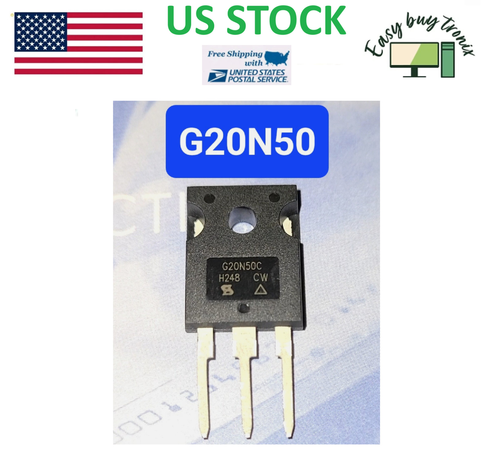 3PCS GENUINE VISHAY SIHG20N50C-E3 G20N50C 20N50C Vishay TO-247, USA