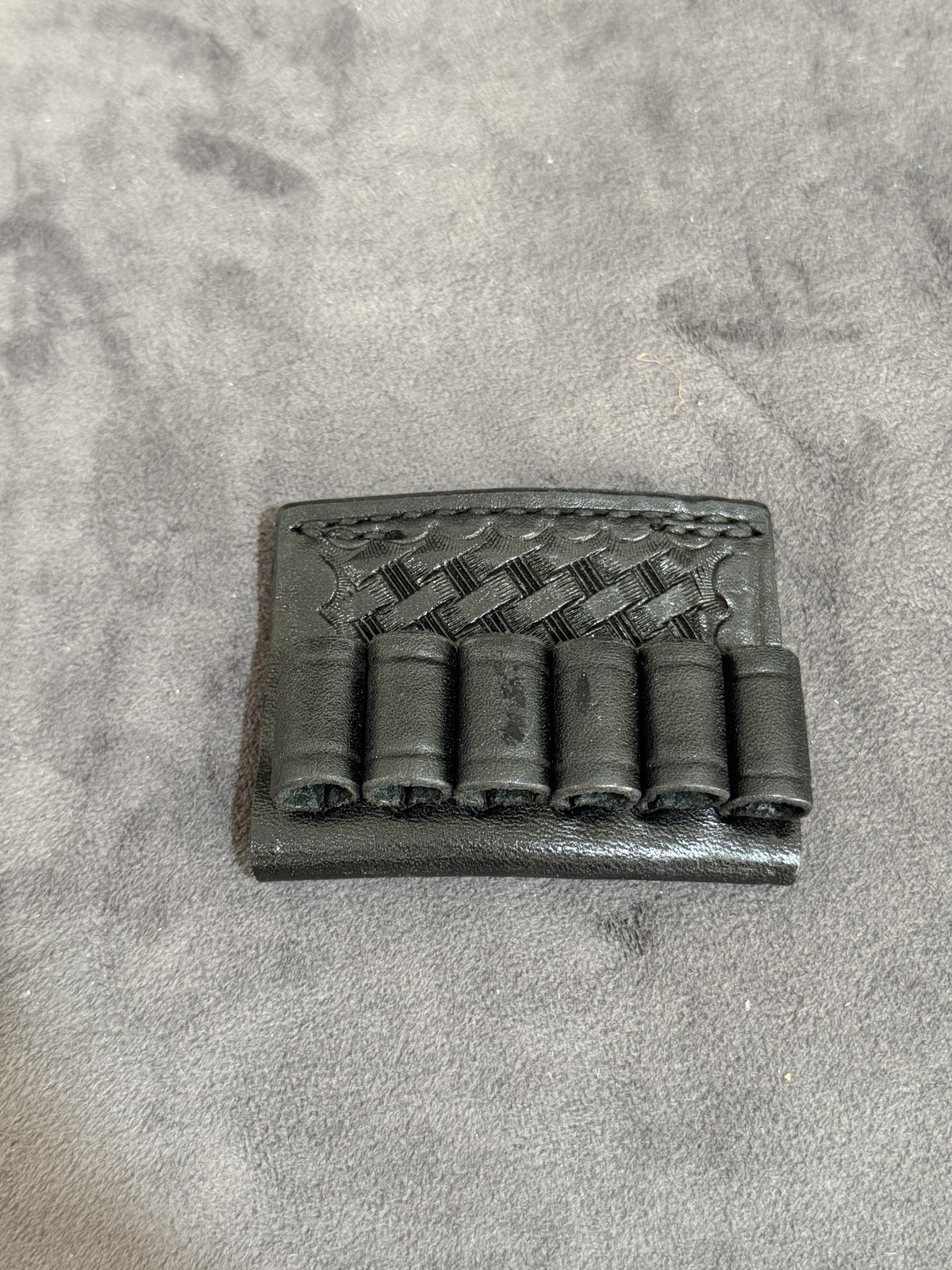 Tex Shoemaker & Sons 156 Black Leather 5-Round Cartridge Holder Shell Loop