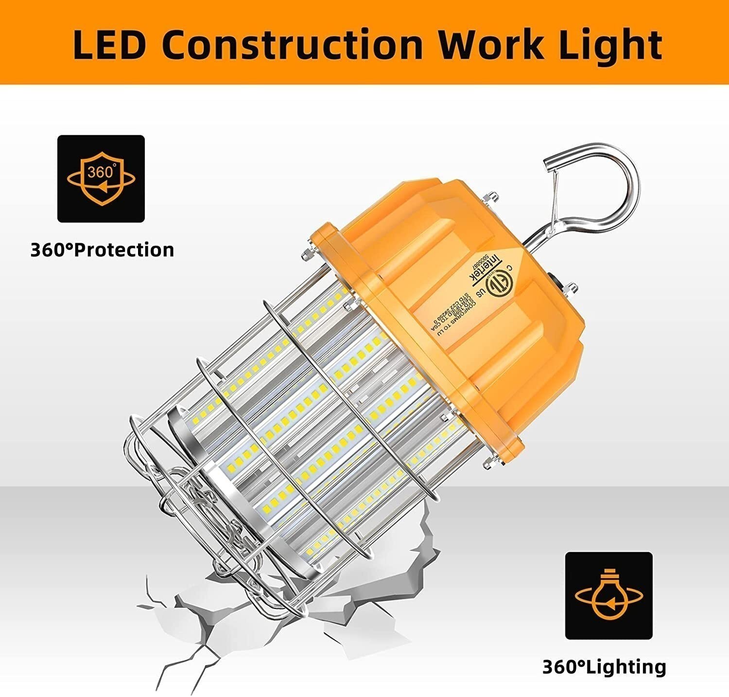 LED Temporary Work Light 150W LED Construction Lights 21000Lm 5000K Jobsite Lamp