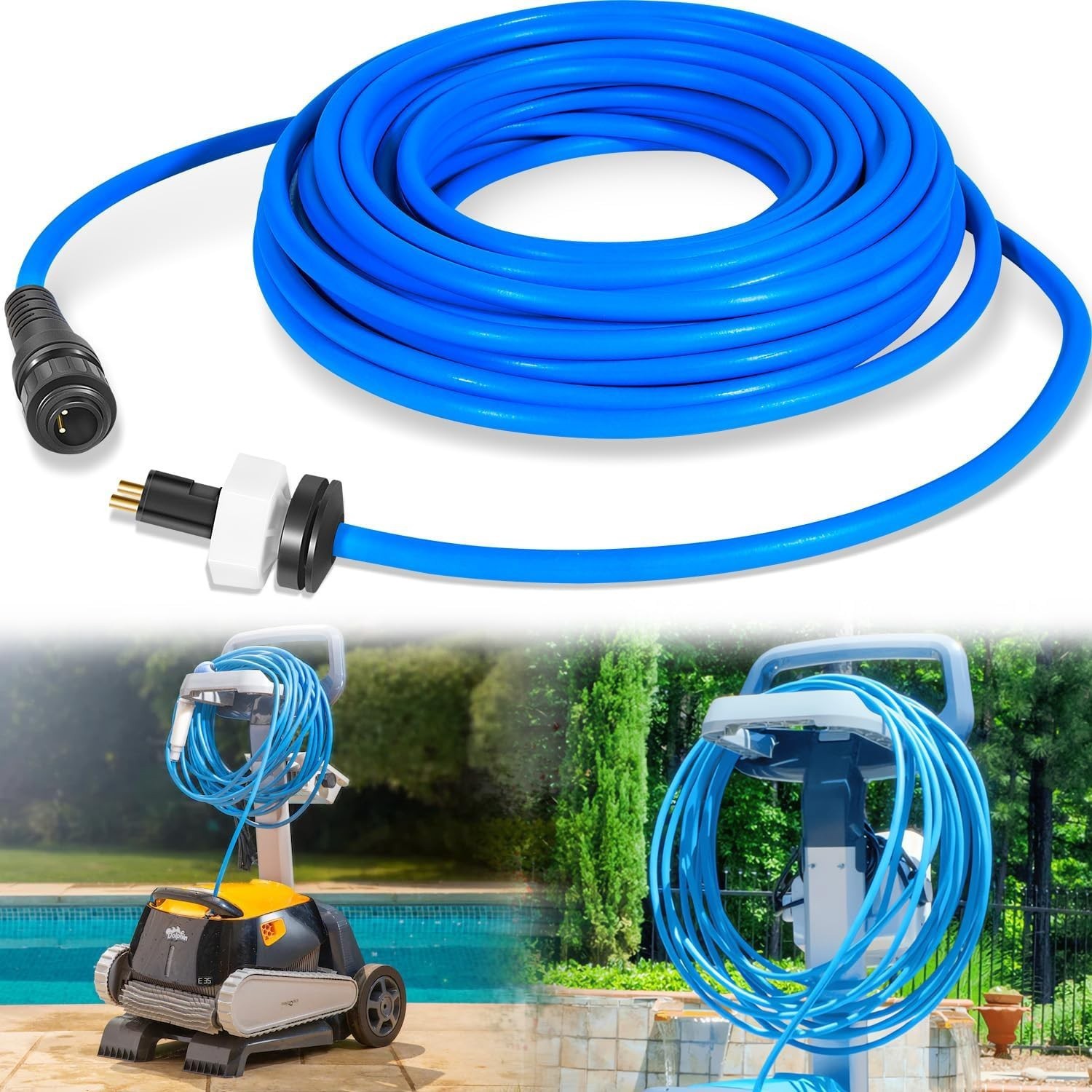 For Dolphin Pool Cleaner 99958903-DIY Cable Cord 2-Wire 60FT Triton PS PoolStyle