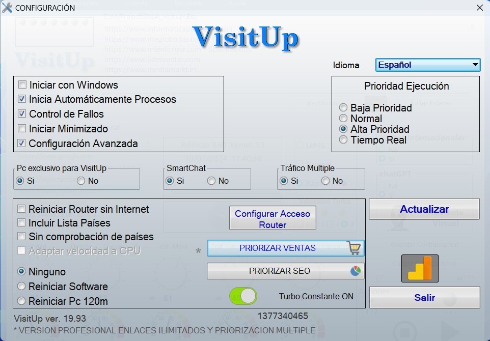 Visits WEB, SERP, SEO, get more sales WEB