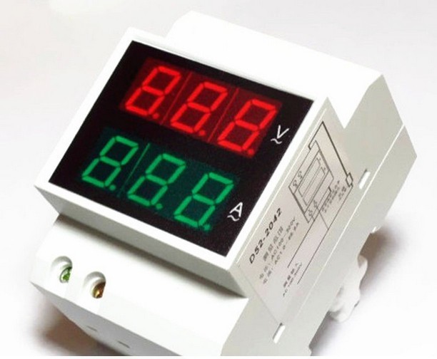 NEW 100A 80-300V AC DIGITAL LED DIN RAIL ELECTRIC Meter 1PHASE 110 220 VAC