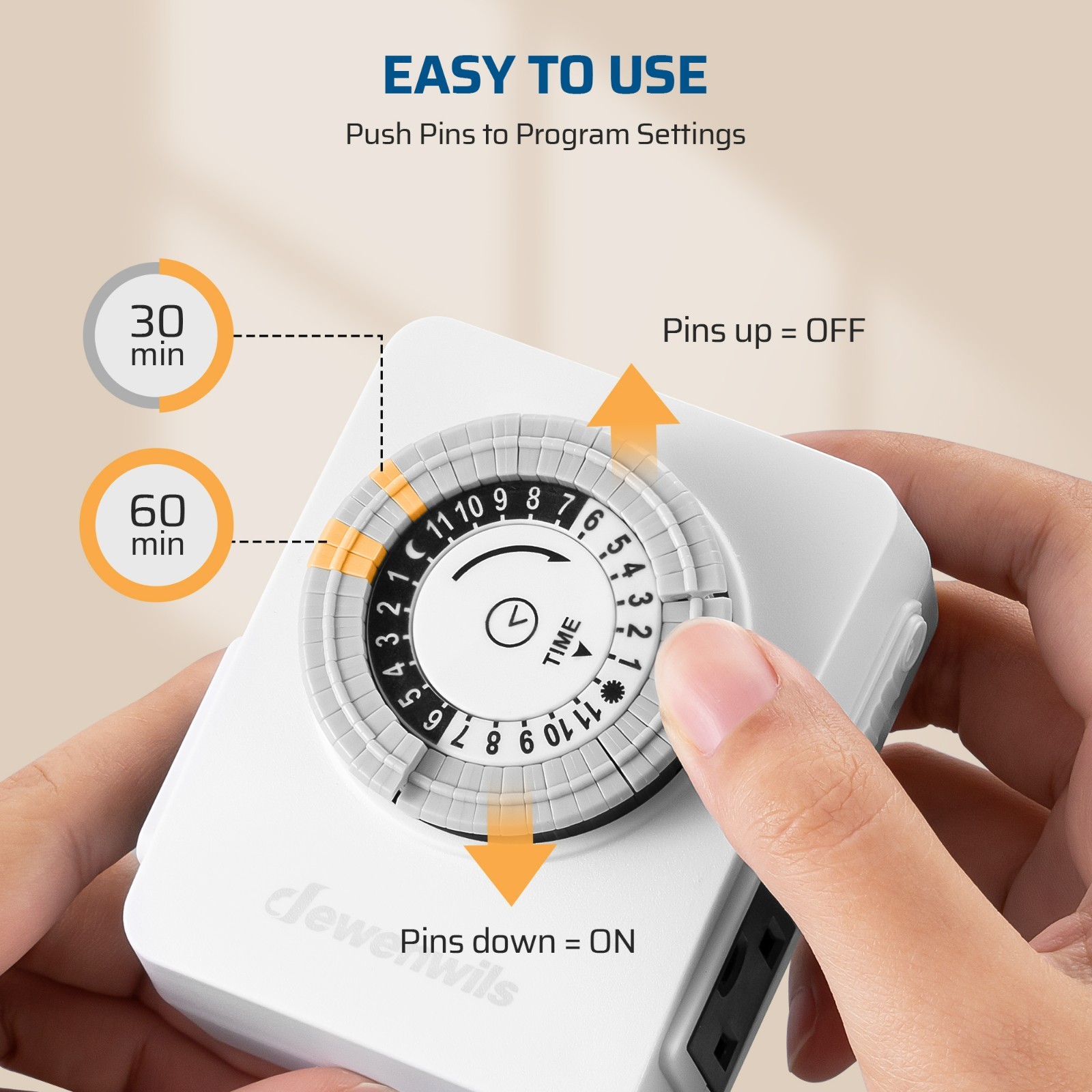 6 Pack Indoor Outlet Timer, 24Hr Programmable, 1875W,Grow Light & Lamp
