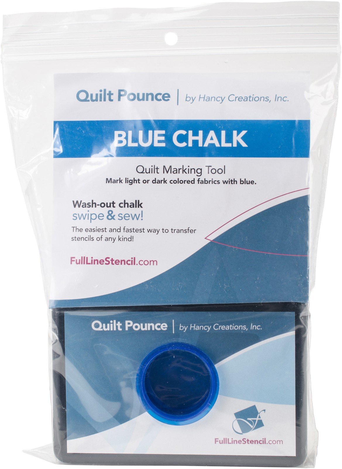 Hancy QPB Quilt Pounce Pad W/Chalk Powder-4oz Blue