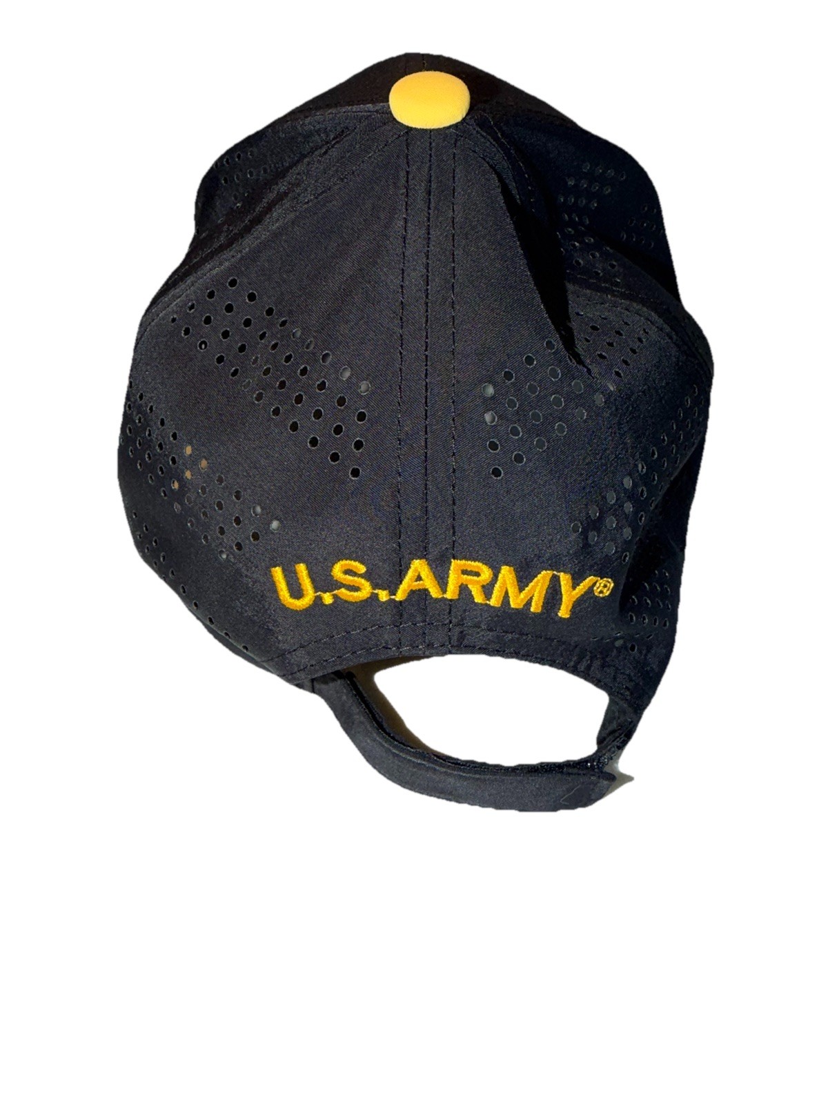 U.S. Army Black Adjustable Baseball Cap Hat with Star Logo