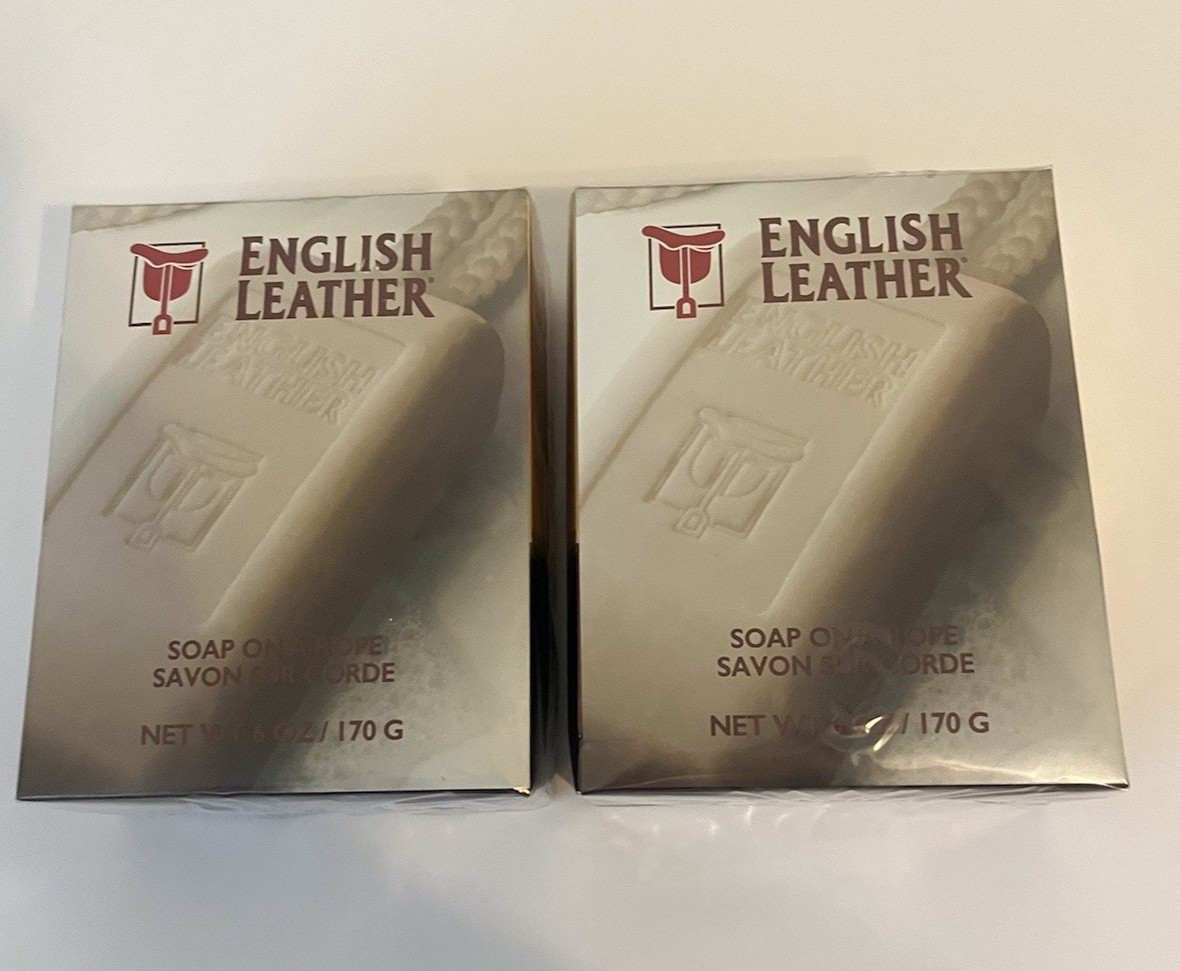 English Leather Soap on a Rope 6oz. for Men New Set of 2