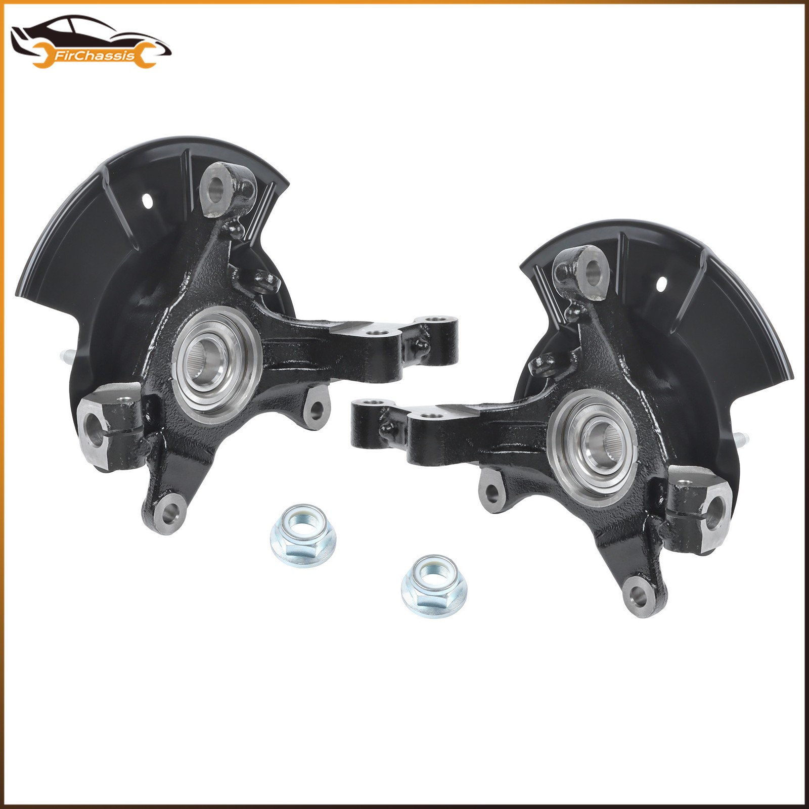 For Ford Edge 2011-2014 Front Wheel Hub Bearing Steering Knuckle Assembly 2PCS