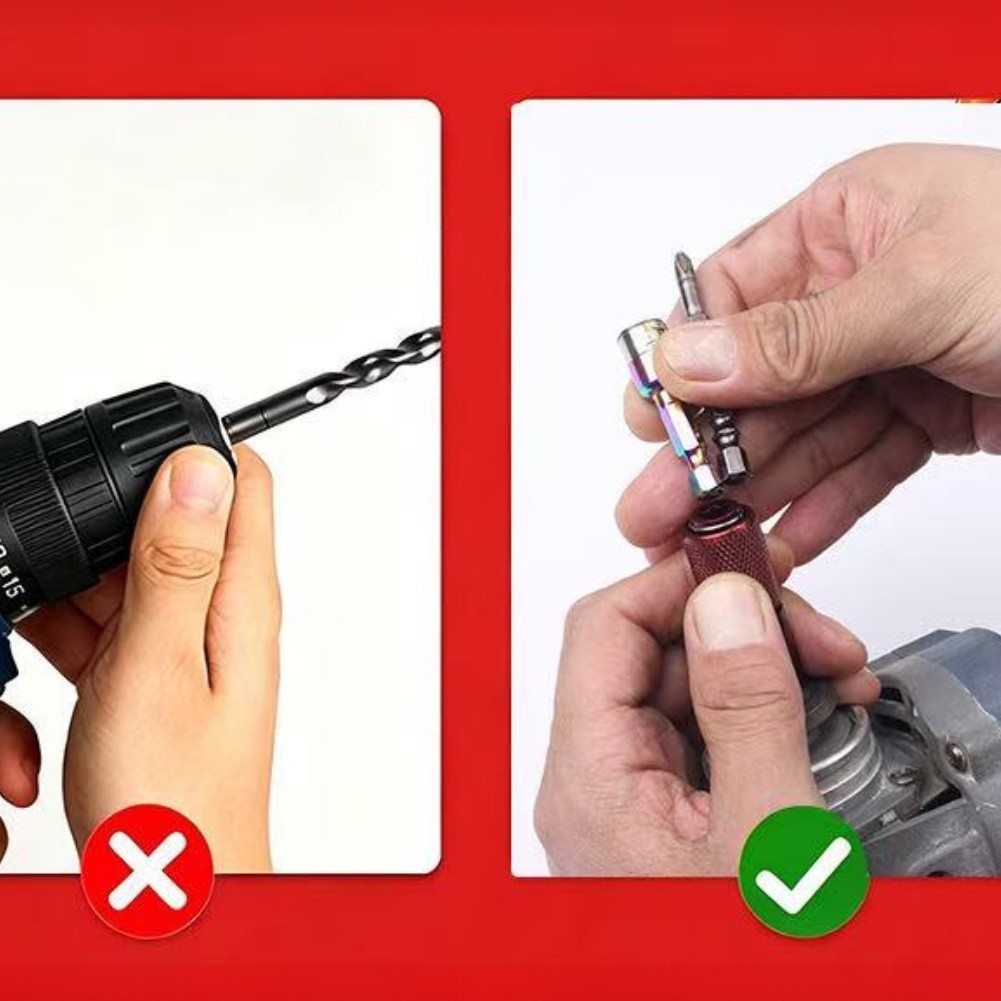 2x Angle Grinder Adapter for m10 To 6.35mm Hex Connector For 100-type Angle