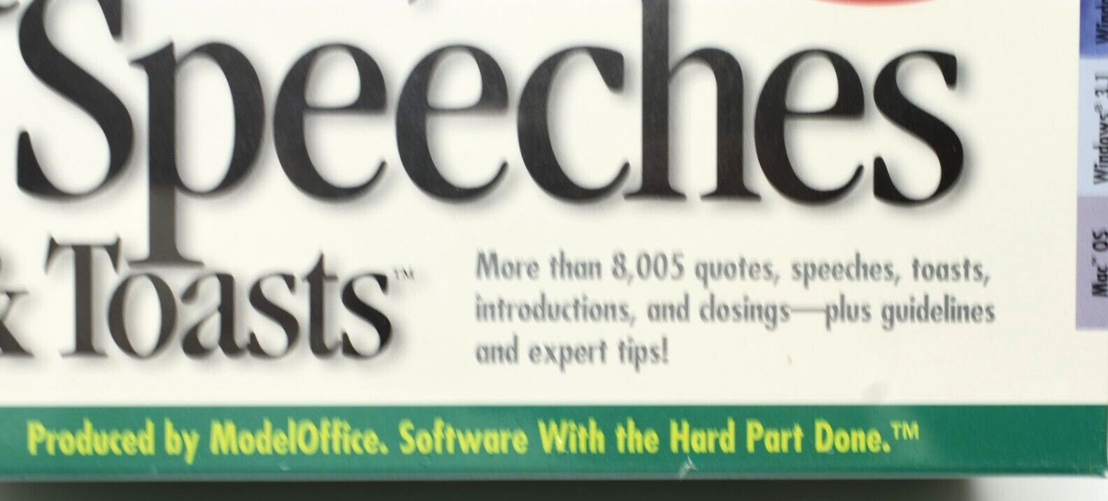 8005 Quotes, Speeches & Toasts Model Office PC, Mac, Windows, 1997 CD-ROM