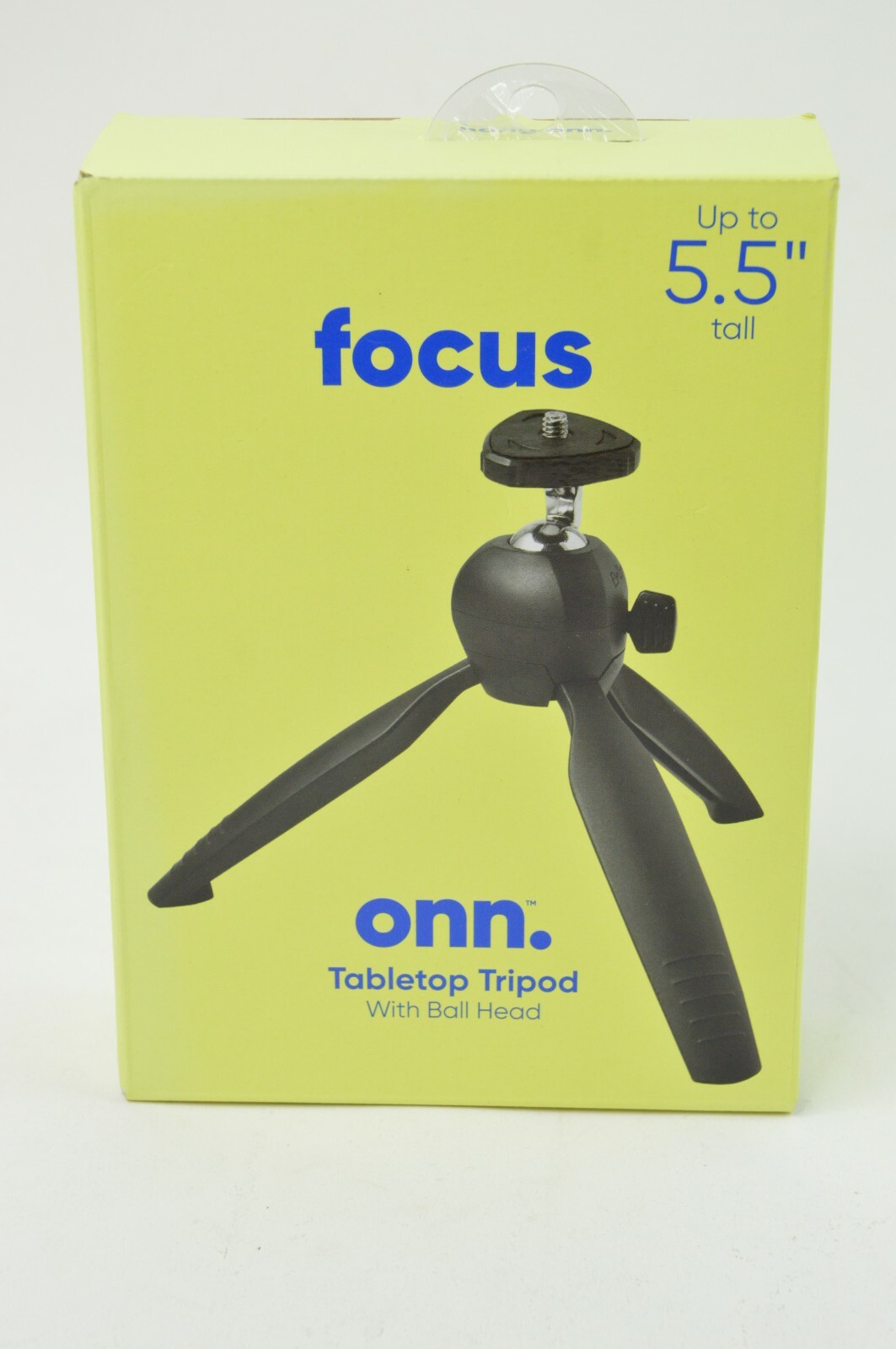 Onn Tabletop Tripod Focus With Ball Head 5.5" Tall for Cameras Go Pro and Phones