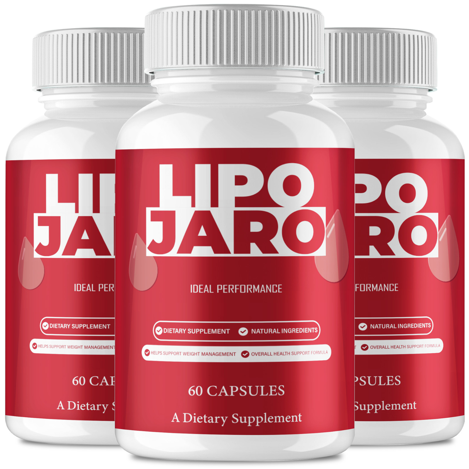 LipoJaro Capsules, Official Lipo Jaro Supplement Pills (3 Pack)