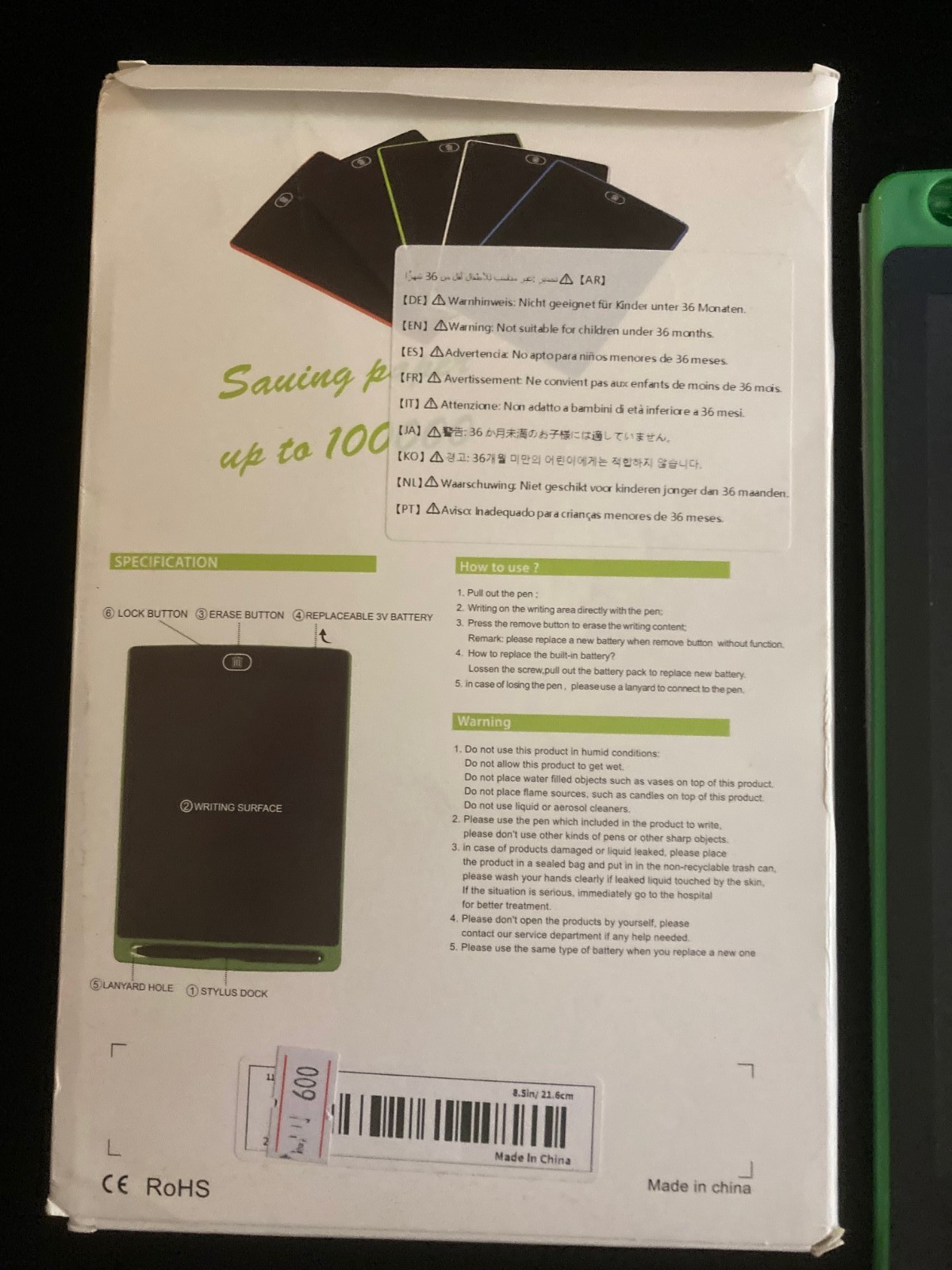 LCD Writing Tablet For Kids Brand New