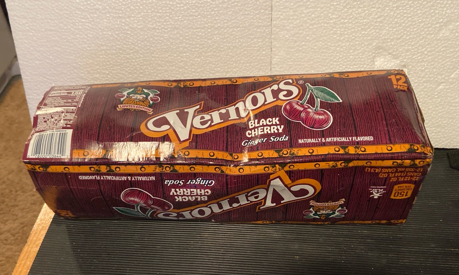 2022-23 Vernor's Black Cherry Limited Edition EMPTY 12-pack CASE ONLY
