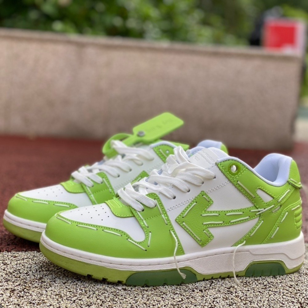 OFF-WHITE Inspired Two-Tone Arrow Logo Retro Lime Green