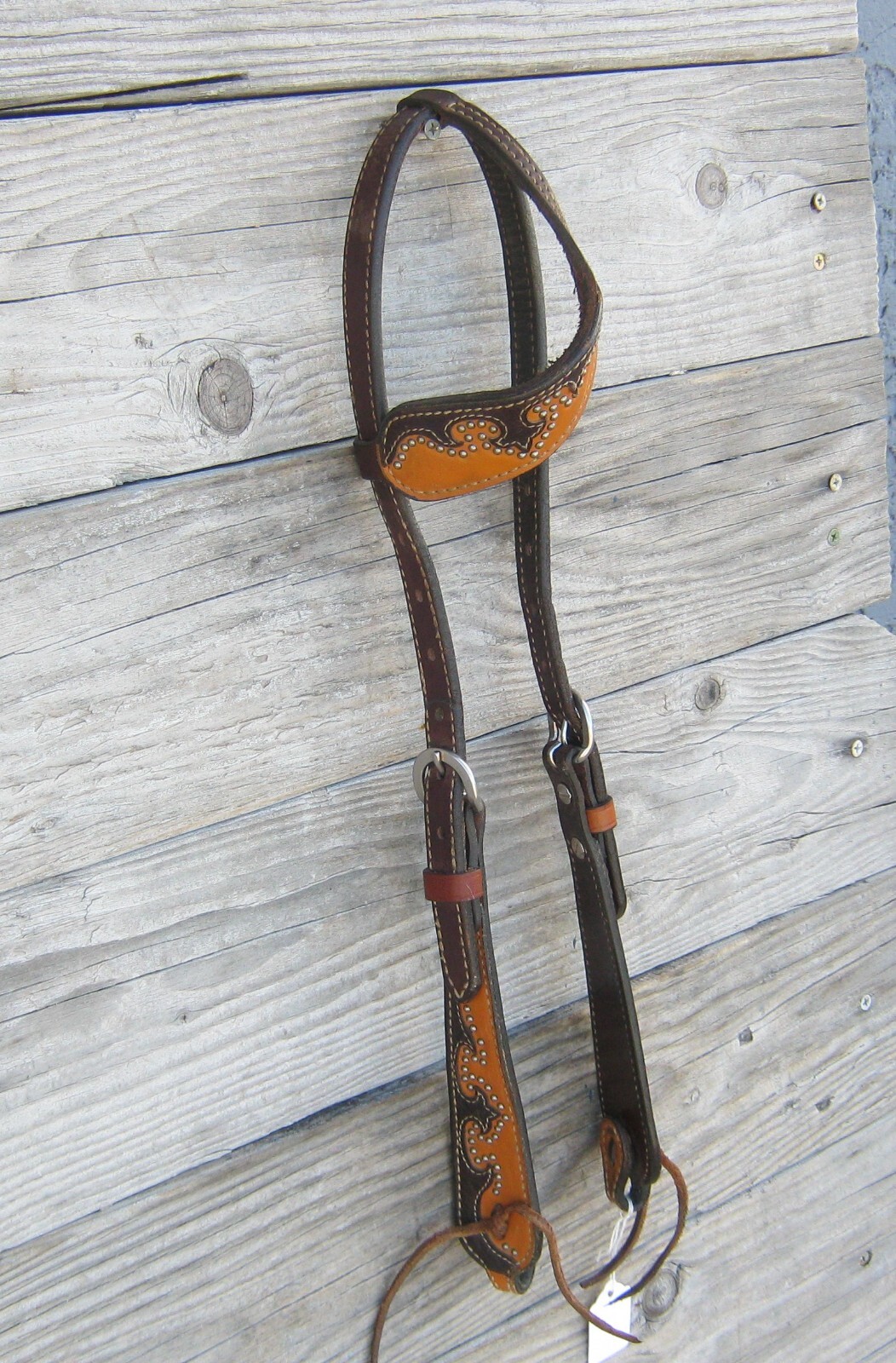 Weaver Leather Two Tone Spot One Ear Headstall 28552